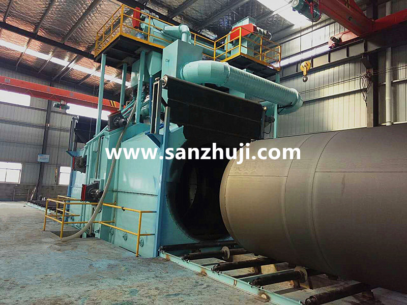  Steel pipe outer wall shot blasting machine 